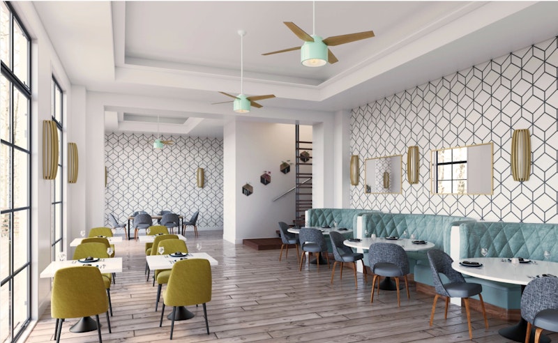 Estancia con abanicos de techo